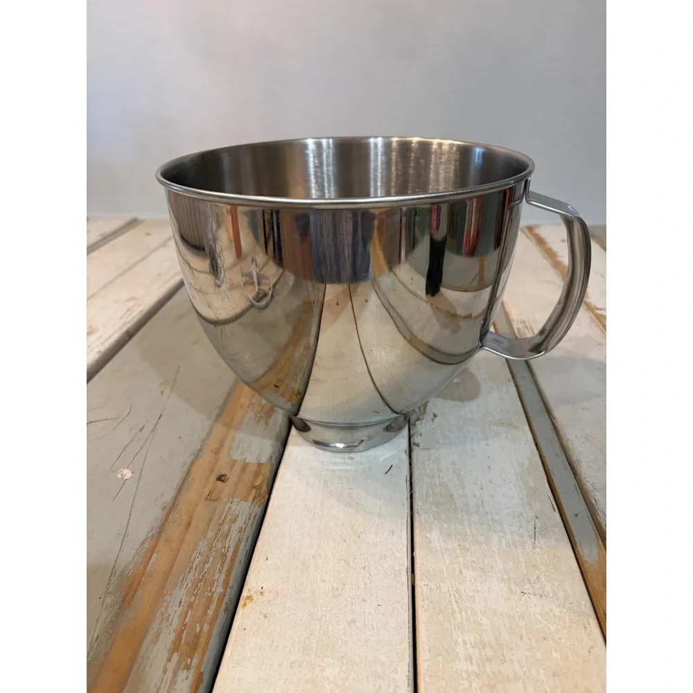 KitchenAid 5 Quart Stainless Steel Mixing Bowl with Handle for Tilt Head Mixer